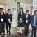 仲野先生とM2の鬼頭さん後藤さん田中さんが自動制御連合講演会で学会発表を行いました